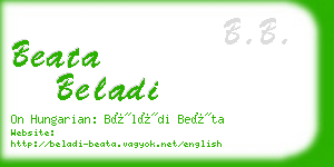 beata beladi business card